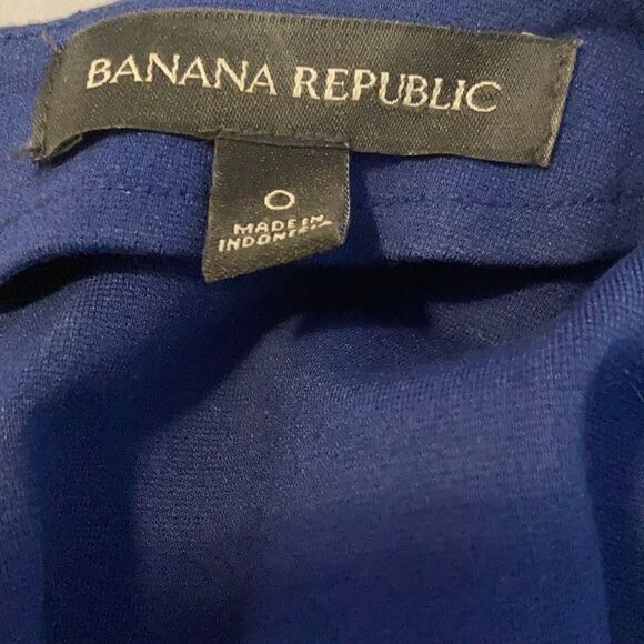 BANANA Republic Seamed Knit Sheath Dress With Pockets Blue Size 0 - Picture 3 of 10